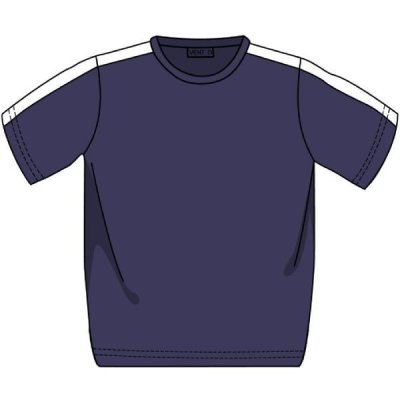 T-shirt krótki rękaw dwukolorowy rzut